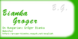 bianka groger business card